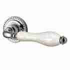 Ручка дверная межкомнатная Armadillo Silvia CL 1 Silver-925/LWP-109 серебро 925/беж.фарфор